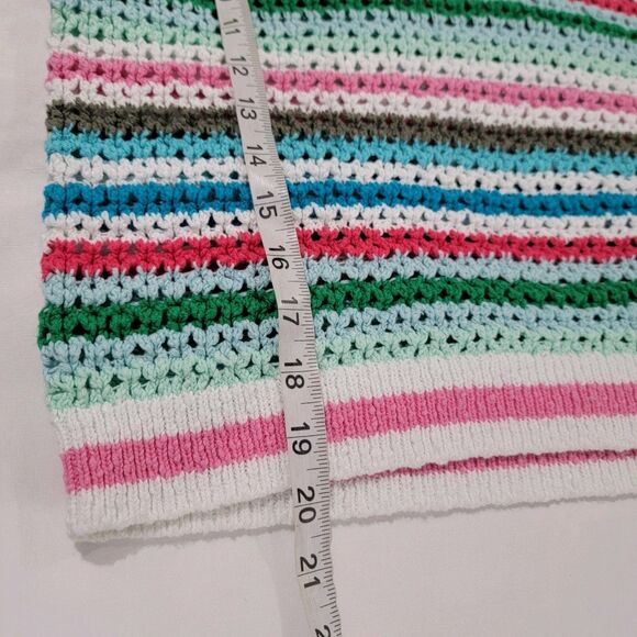 Talbots Womens Sweater Vest Size Xs Crochet Colorful Academia - Picture 6 of 7